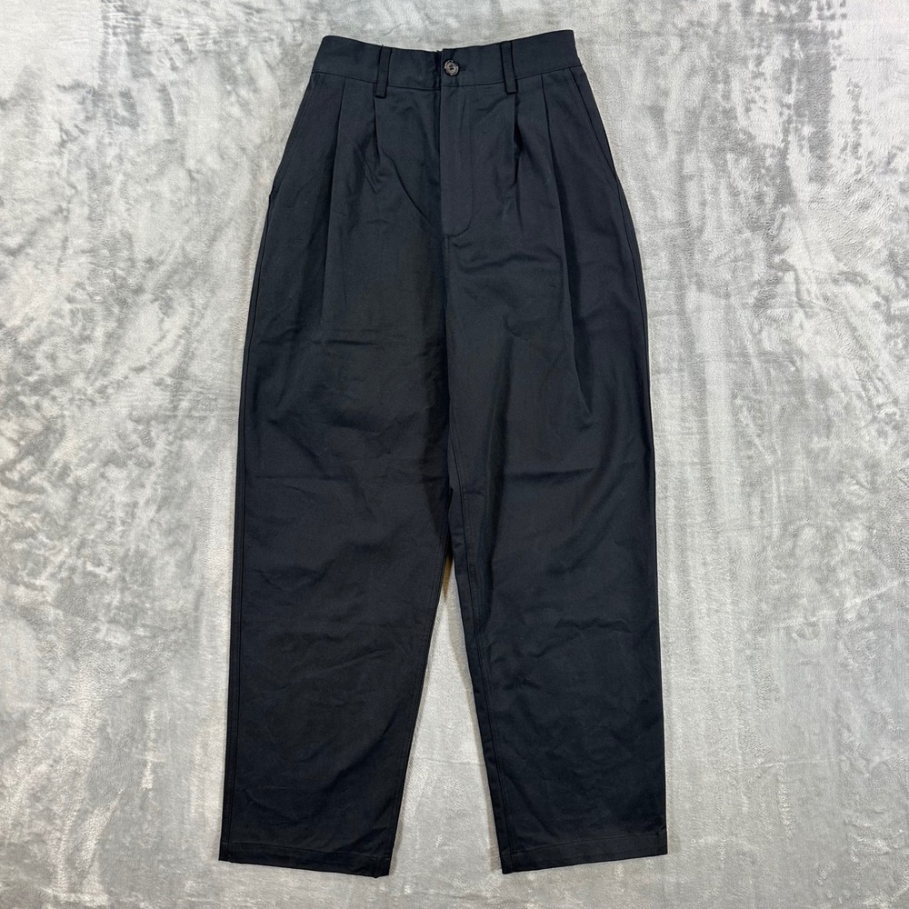 HAVEHAD Pleated Trousers Women's‎ Size 1 - M Black Cotton City Wear Pants